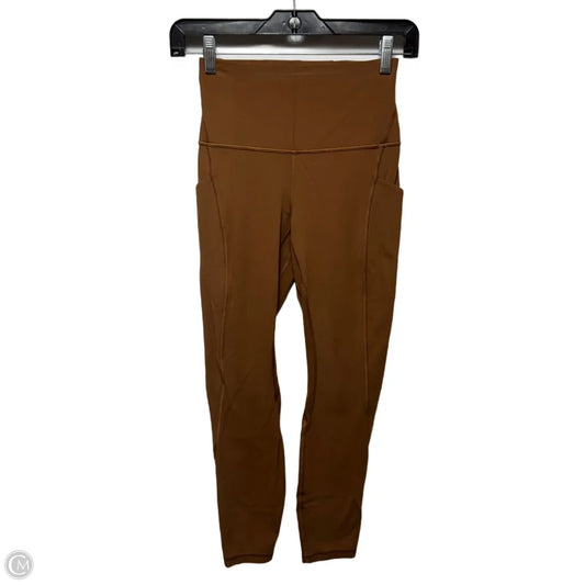 Athletic Leggings By Lululemon In Brown, Size: 4