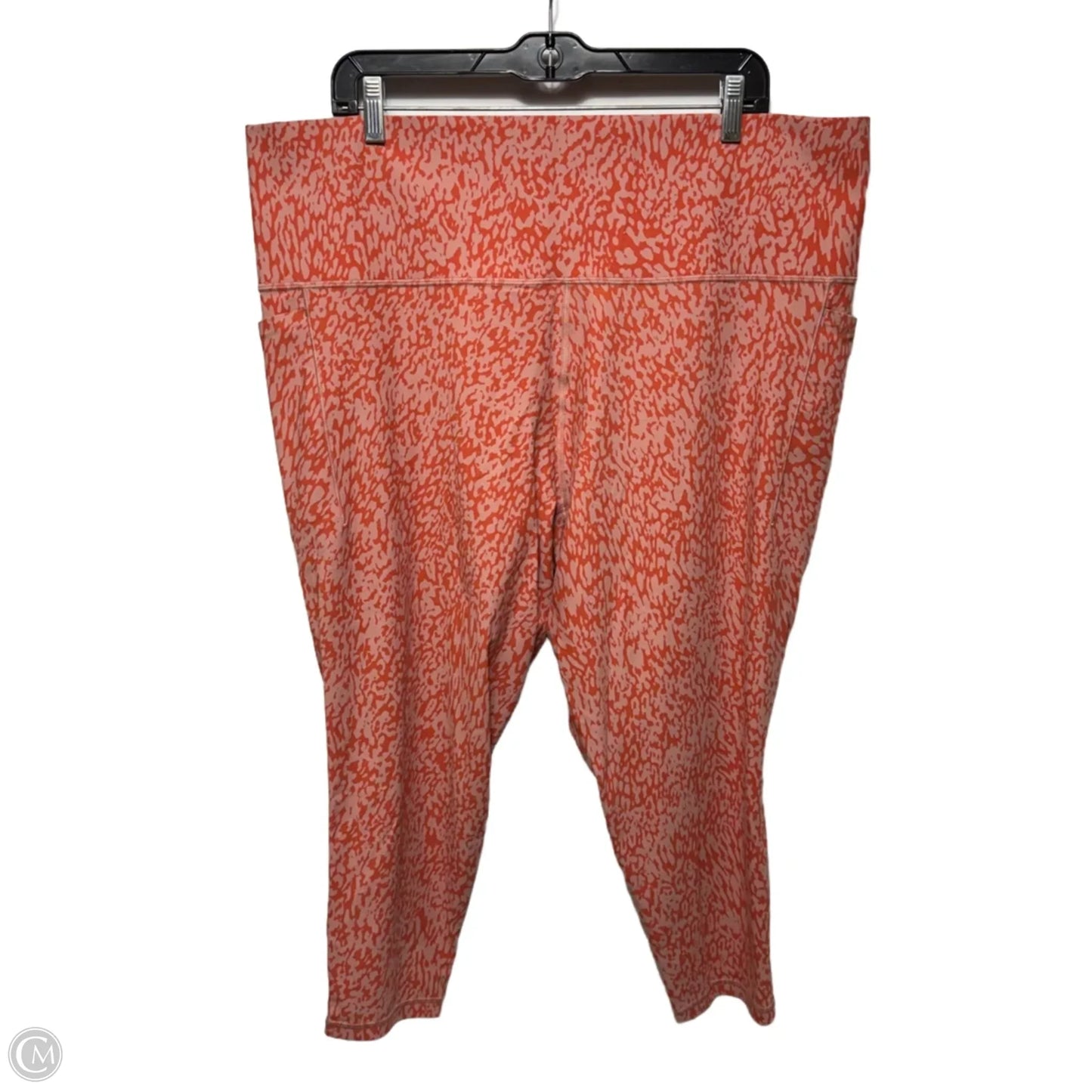 Athletic Leggings Capris By Athleta In Orange & Pink, Size: 3x