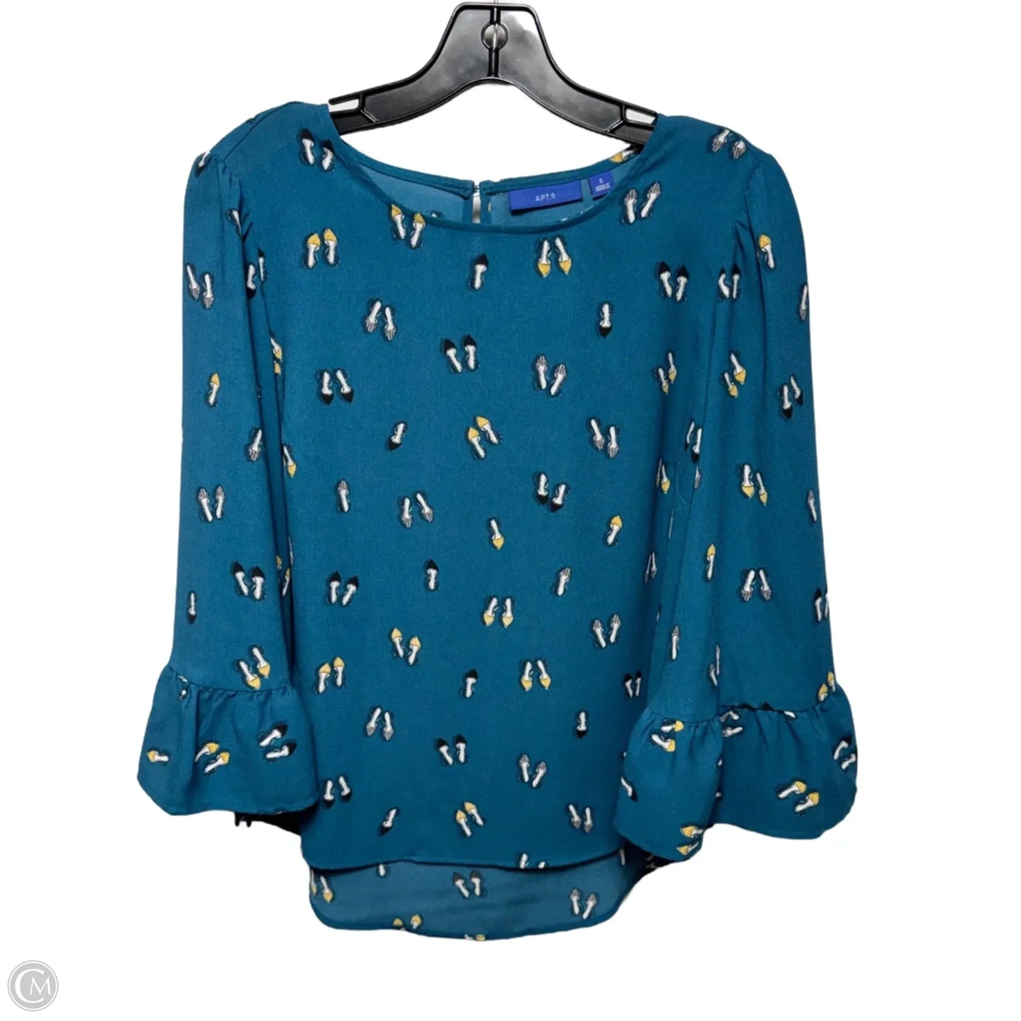 Top 3/4 Sleeve By Apt 9 In Teal, Size: S
