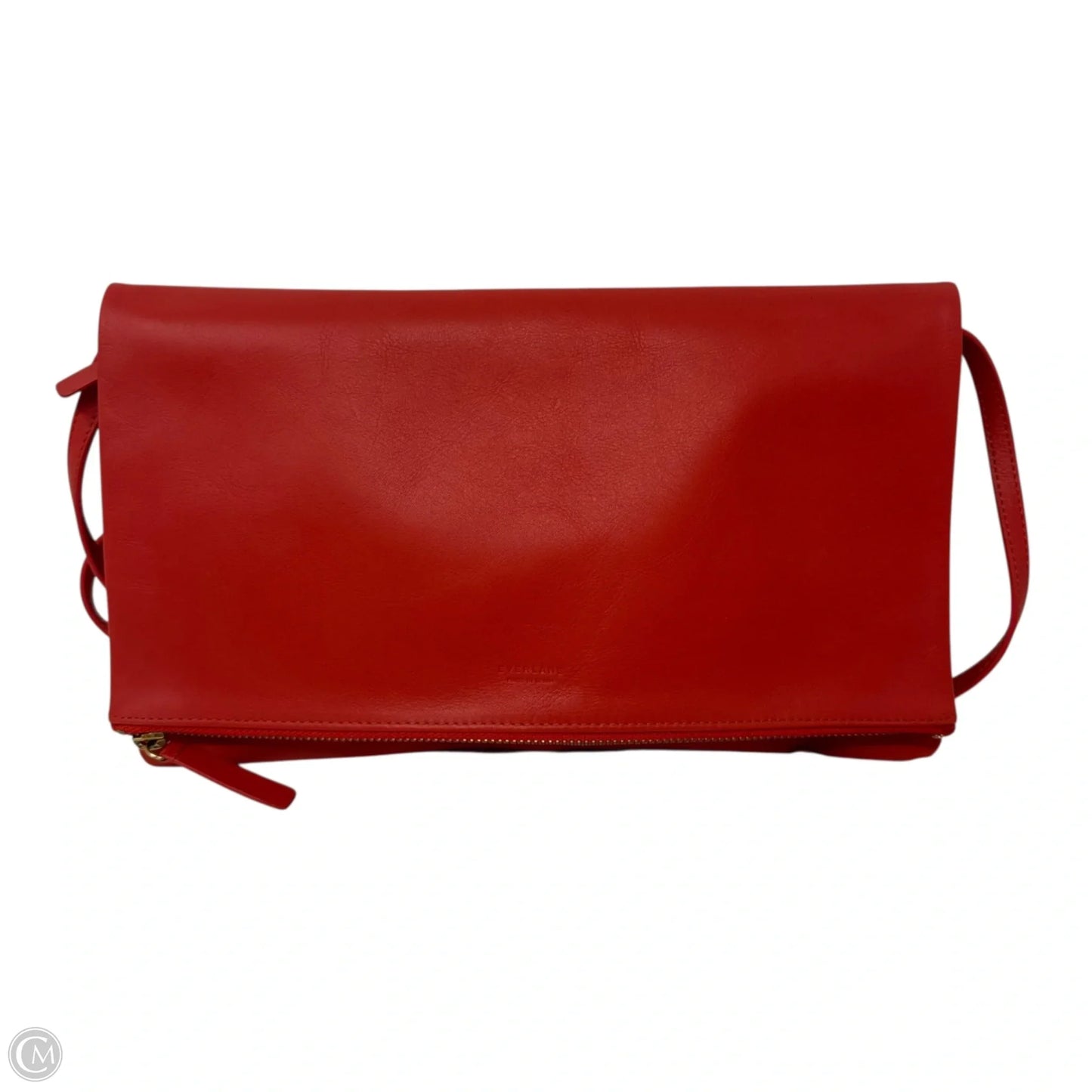 Foldover Crossbody Handbag Leather By Everlane, Size: Medium