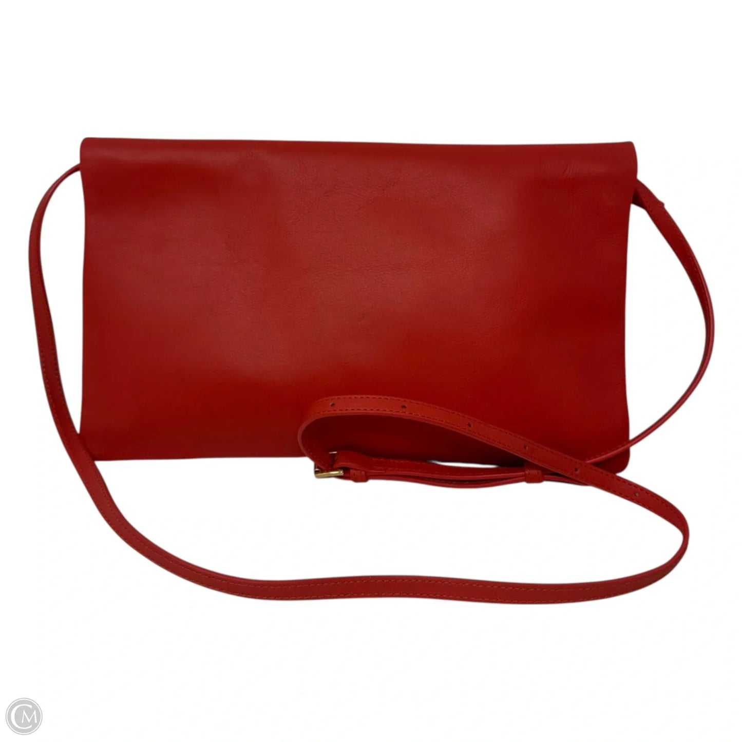 Foldover Crossbody Handbag Leather By Everlane, Size: Medium