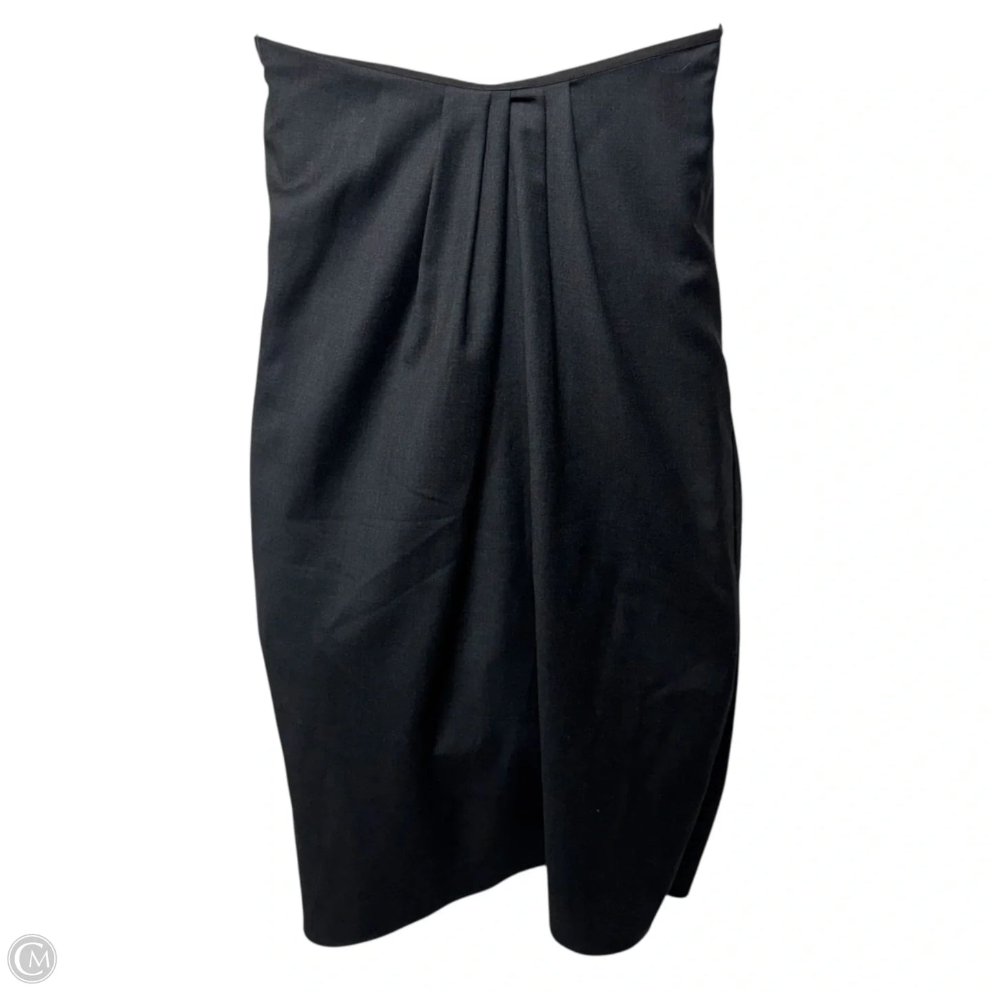 Wool Draped Strapless Dress Casual Short By Hache In Grey, Size: M / 44