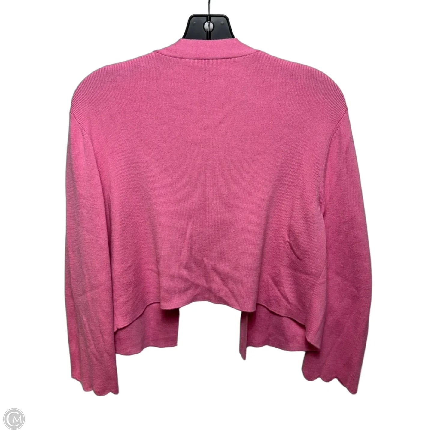 Scalloped Cuff Sweater Cardigan By Talbots In Pink, Size: L