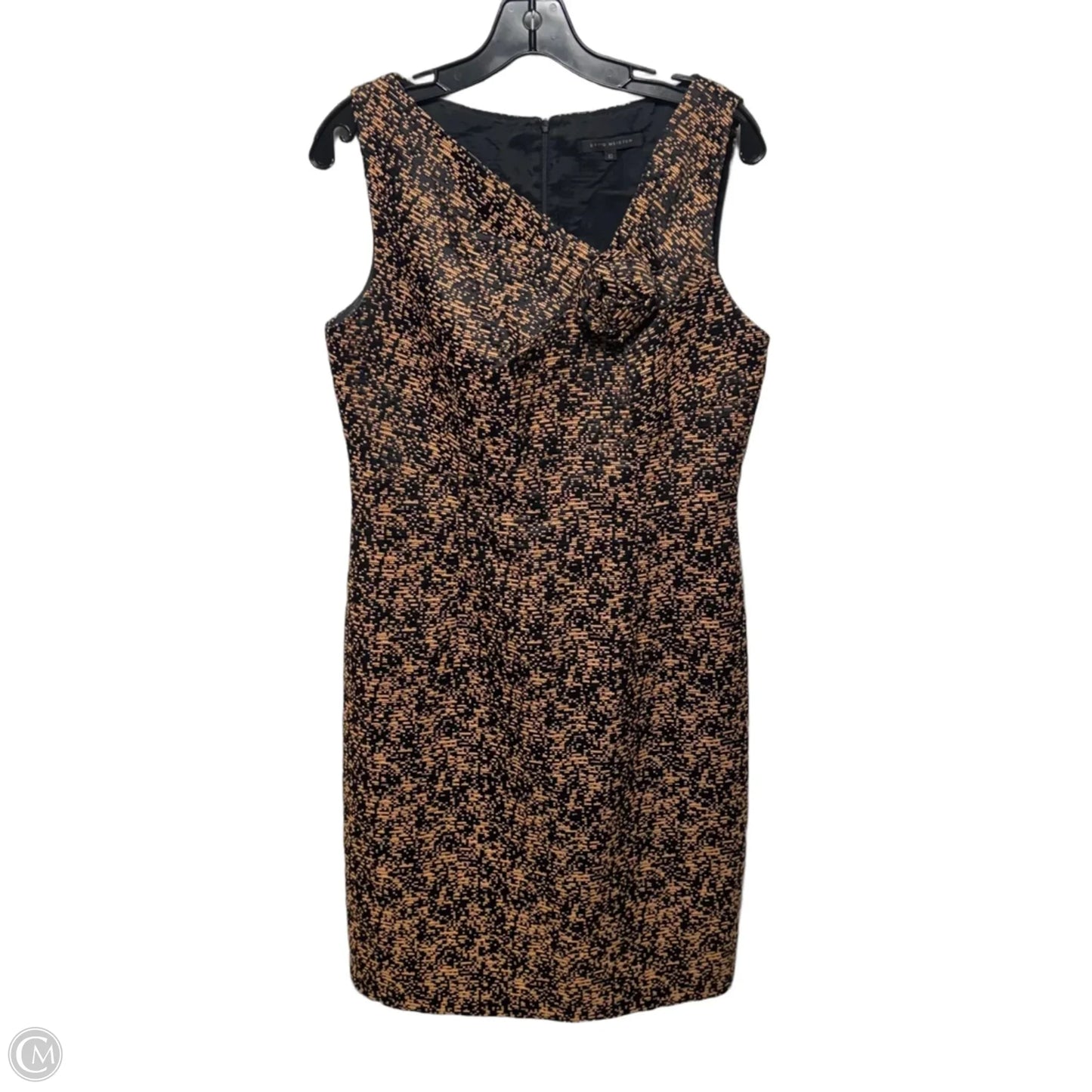Dress Casual Midi By David Meister In Black & Gold, Size: 10