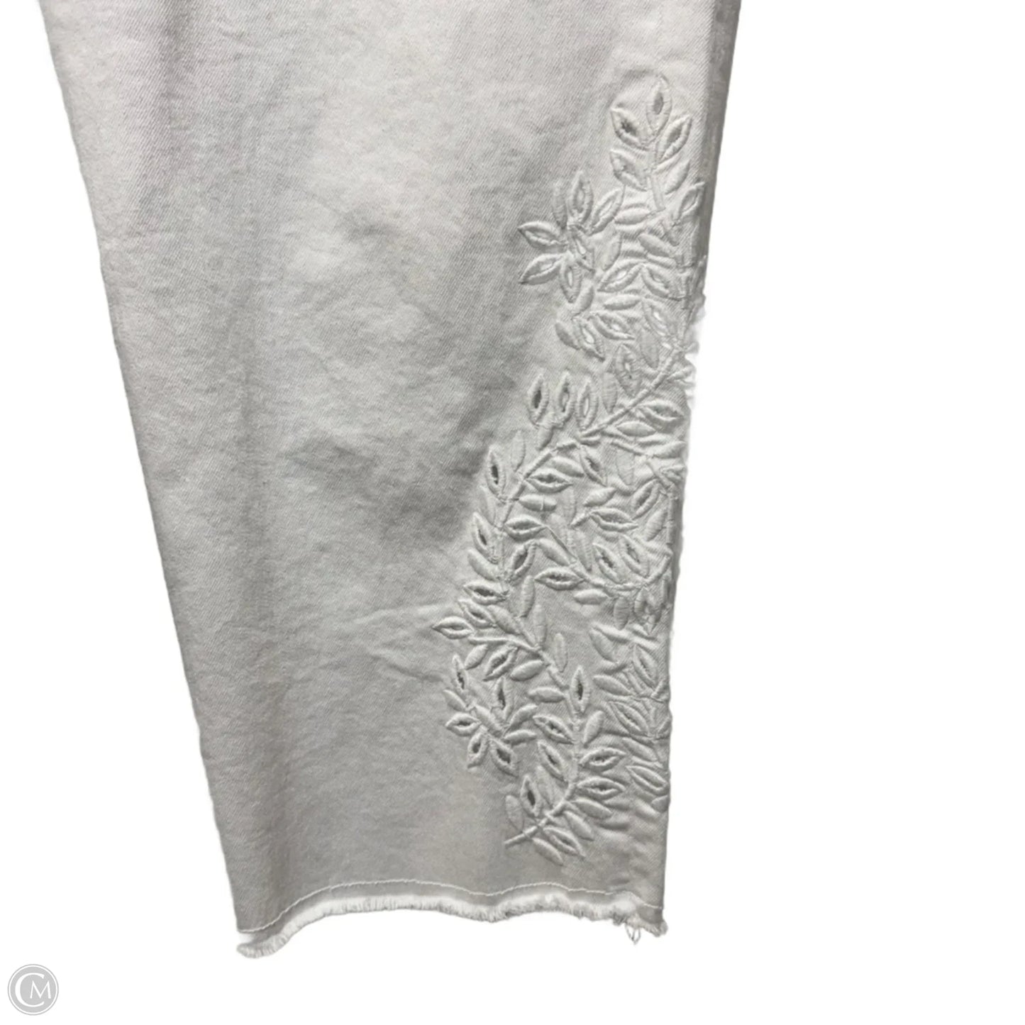 Island Dreaming Crop Jeans Straight By John Mark In White, Size: 18