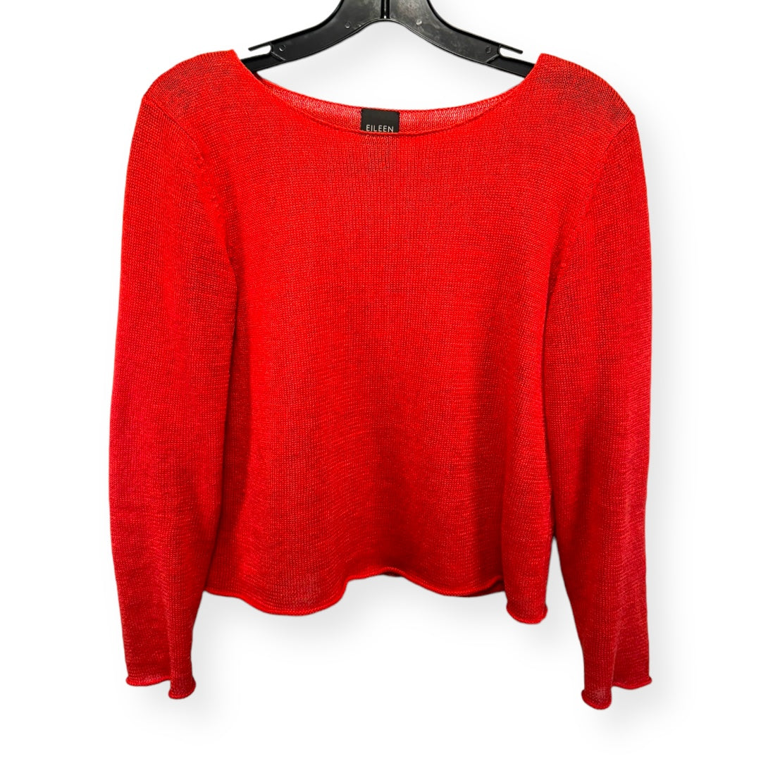 Red Sweater Designer Eileen Fisher, Size Petite  M