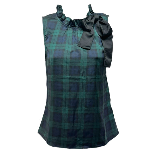 Top Sleeveless By J. Crew In Plaid Pattern, Size: Xxs