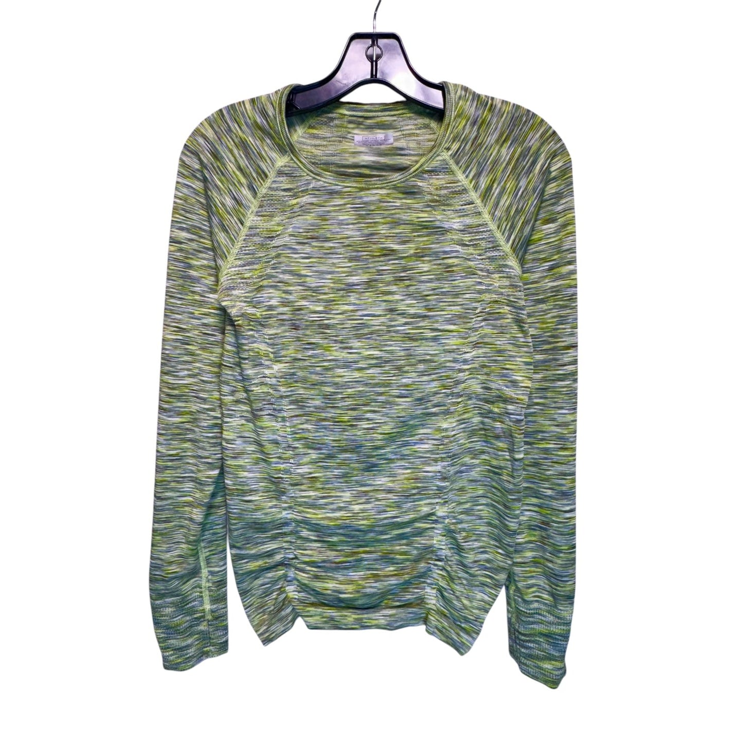 Athletic Top Long Sleeve Collar By Athleta In Green, Size: S