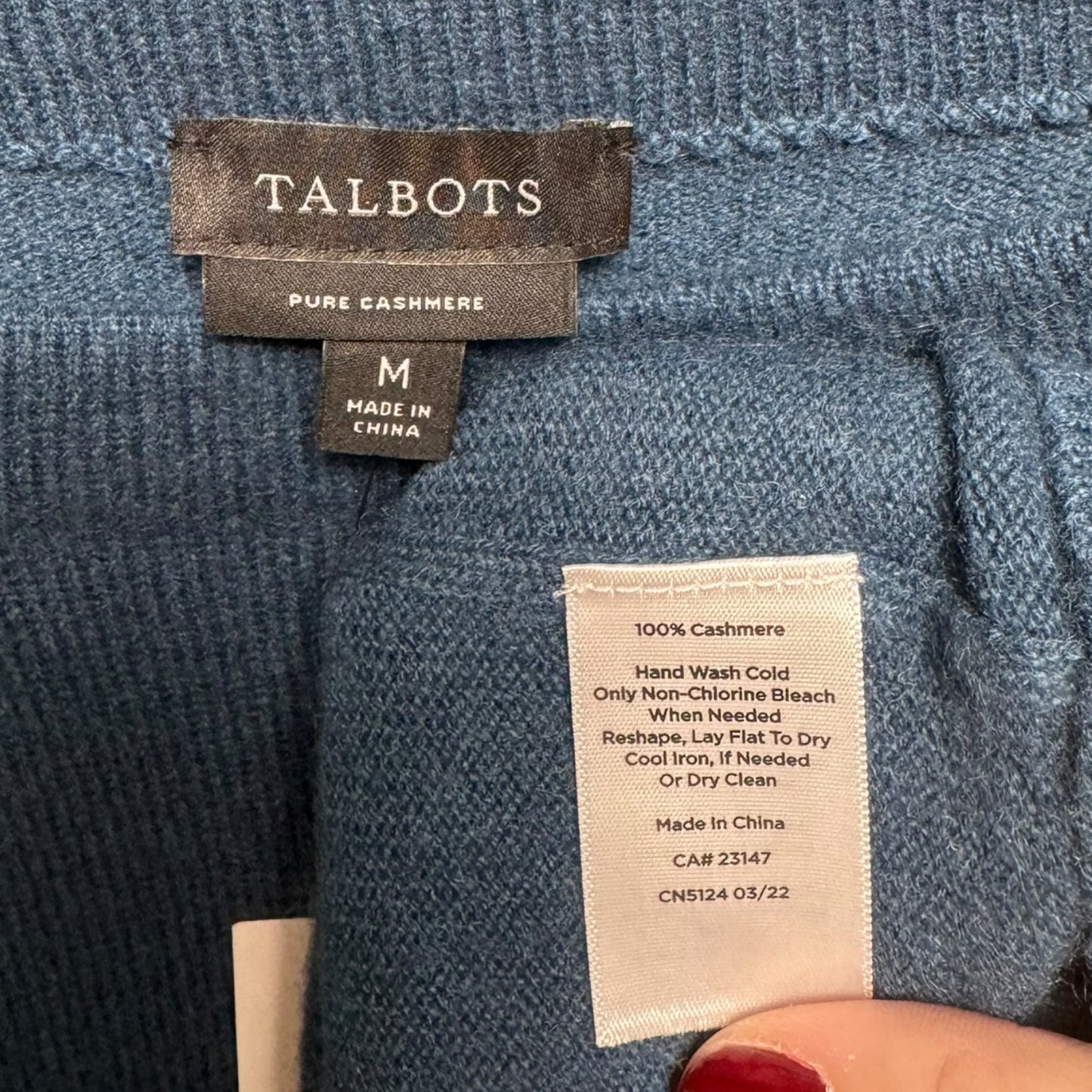 Sweater Cashmere By Talbots In Blue, Size: M