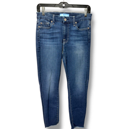 Jeans Skinny By 7 For All Mankind In Blue Denim, Size: 6