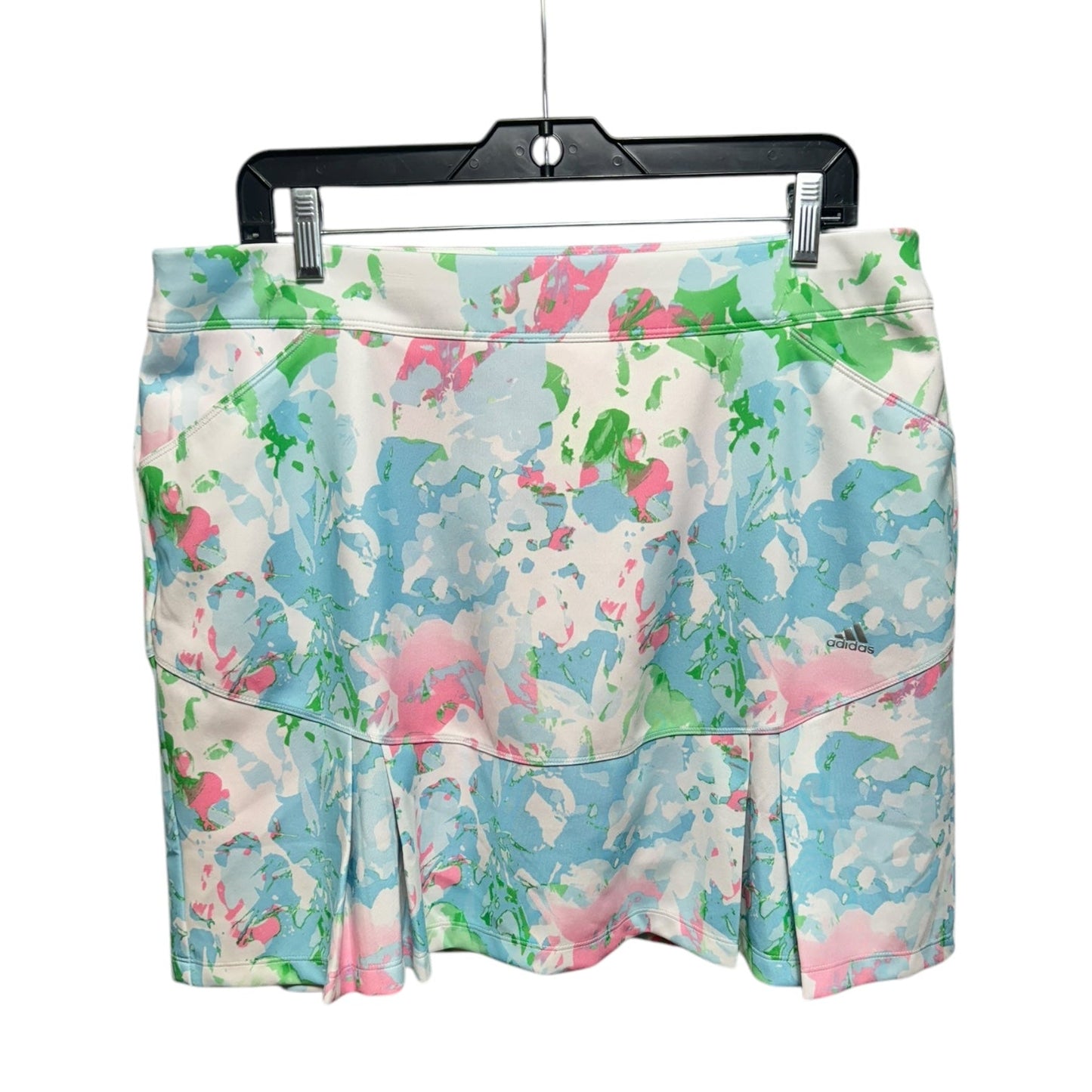 Athletic Skort By Adidas In Floral Print, Size: L