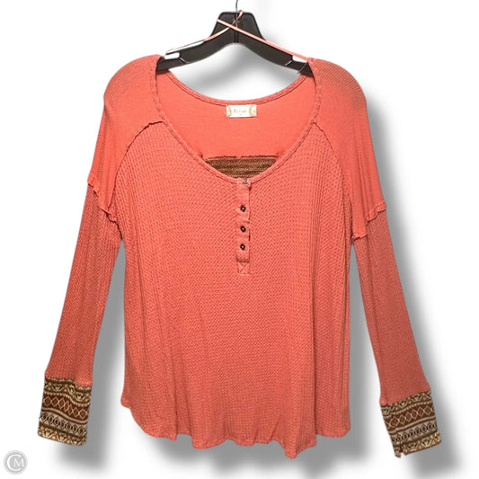 Top Long Sleeve By Altard State In Orange, Size: M