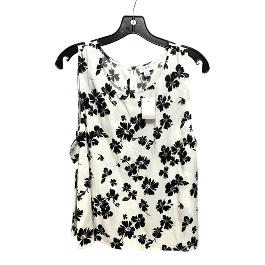 Top Sleeveless By J Crew In Black & White, Size: L