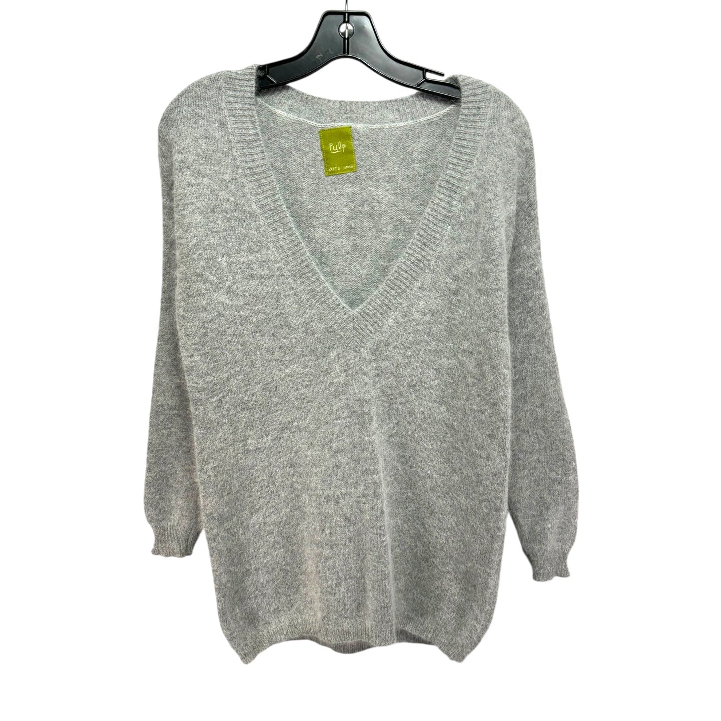 Angora Blend Sweater By Pulp In Grey, Size: Xs