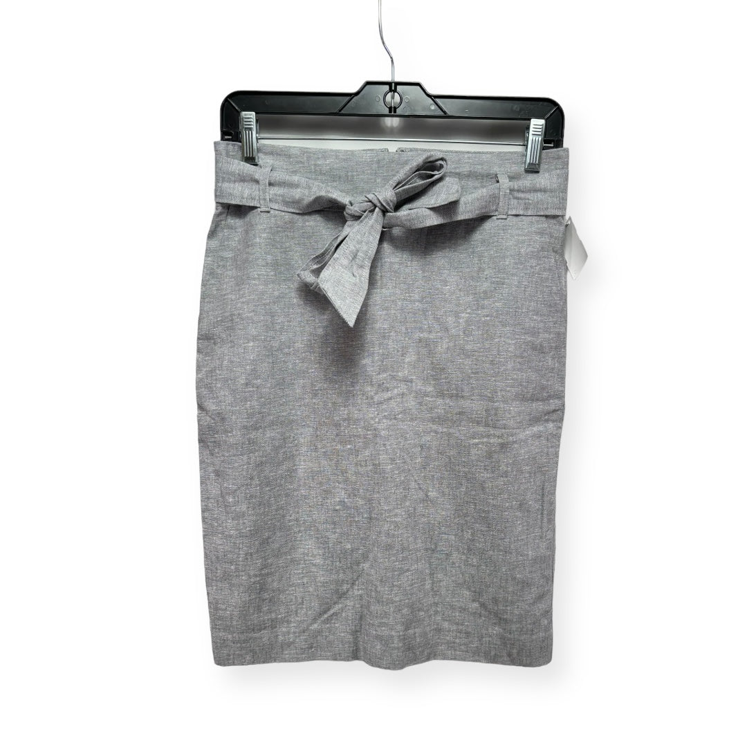 Linen Grey Skirt Mini & Short Ann Taylor, Size 4petite