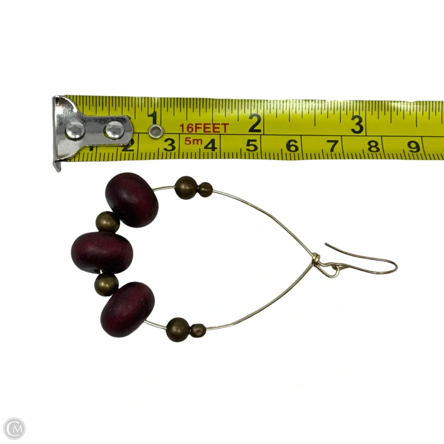 Red Beaded Teardrop Dangle Earrings