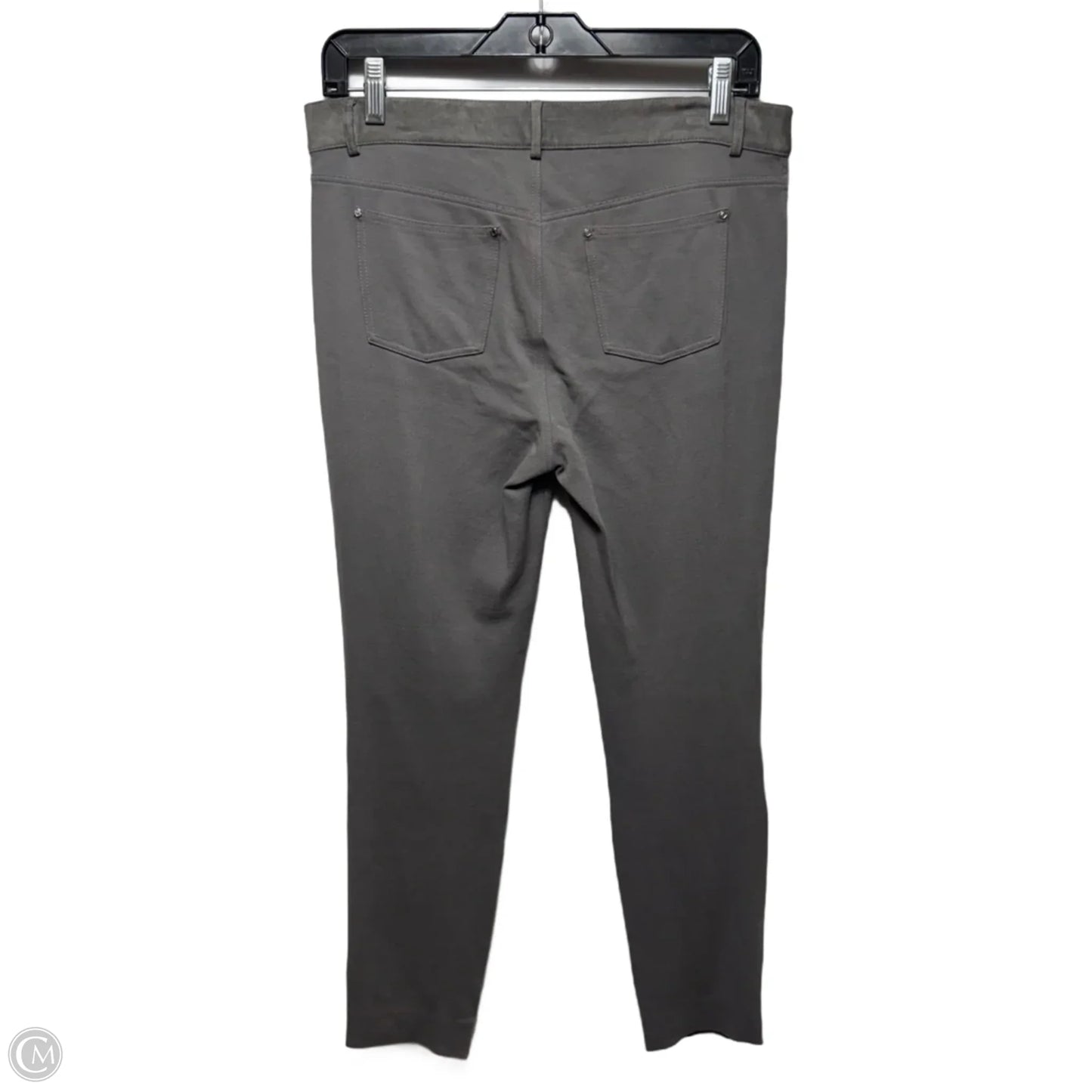 Mercer Suede-Front Skinny Pants Designer By Lafayette 148 In Grey, Size: 2