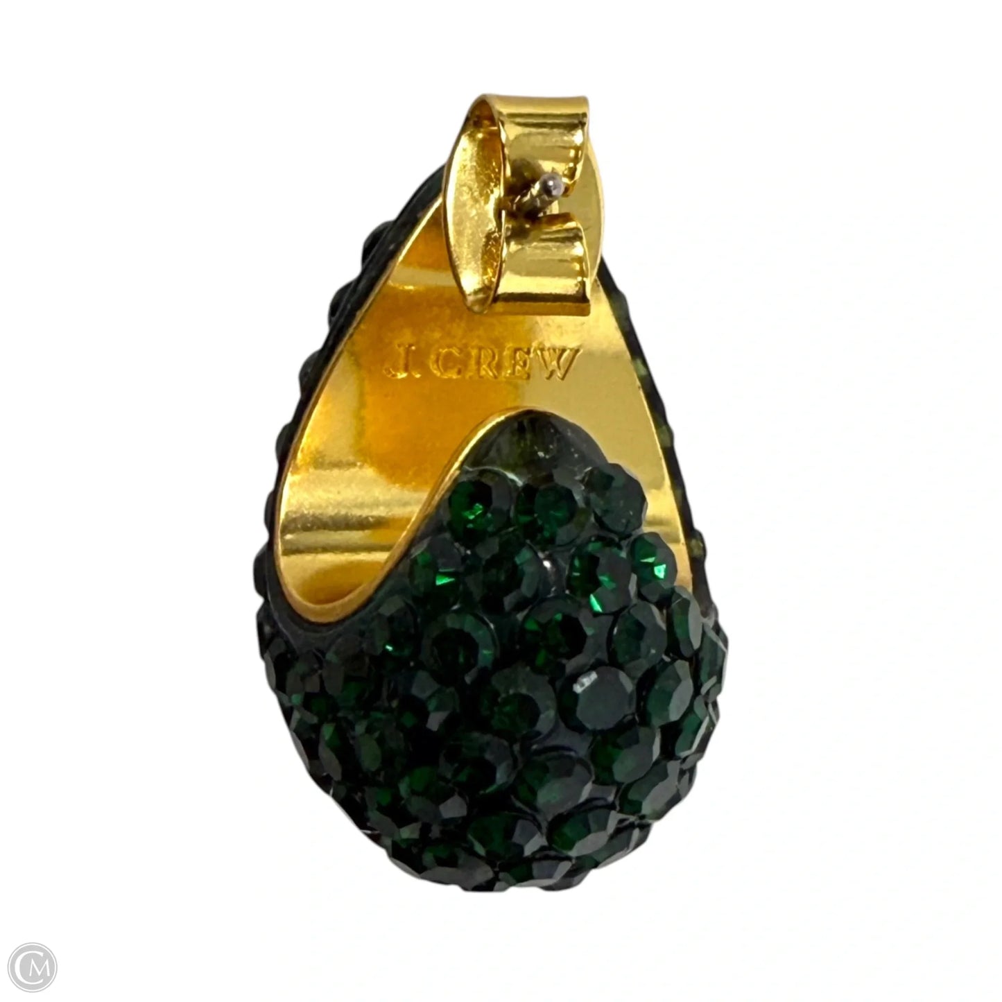 Green Crystal Pave Dome Drop Earrings By J. Crew
