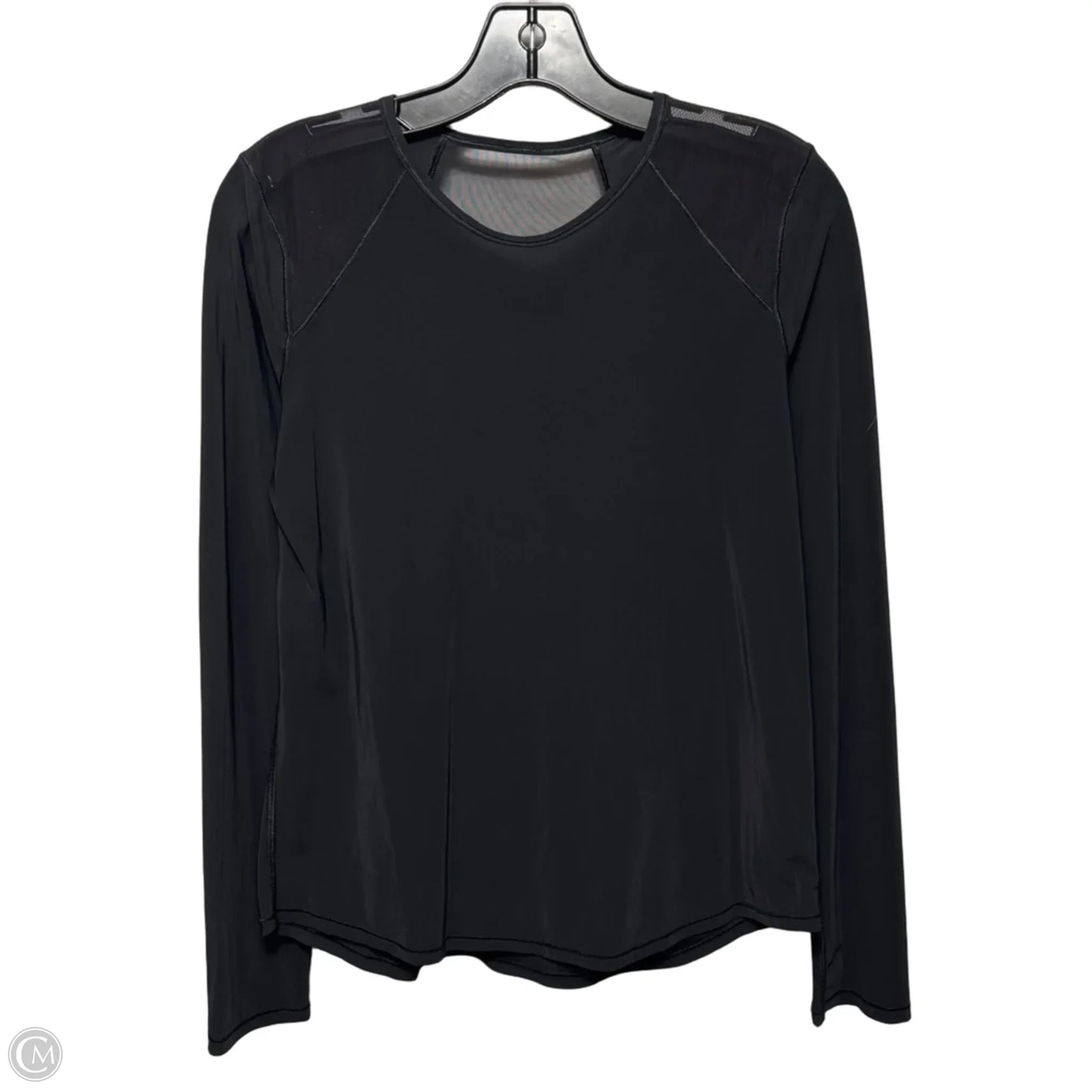 Athletic Top Long Sleeve By Lululemon In Black, Size: S