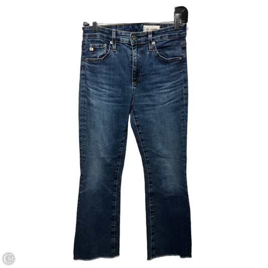 Farrah Crop Boot High Rise Jeans By Adriano Goldschmied In Blue Denim, Size: 4/27