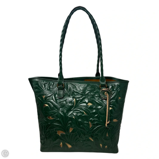 Adeline Cutout Leather Tote Handbag Designer By Patricia Nash, Size: Large