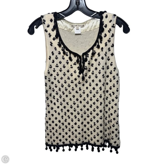 Merino Top Sleeveless By Nanette Lepore In Black & Cream, Size: S