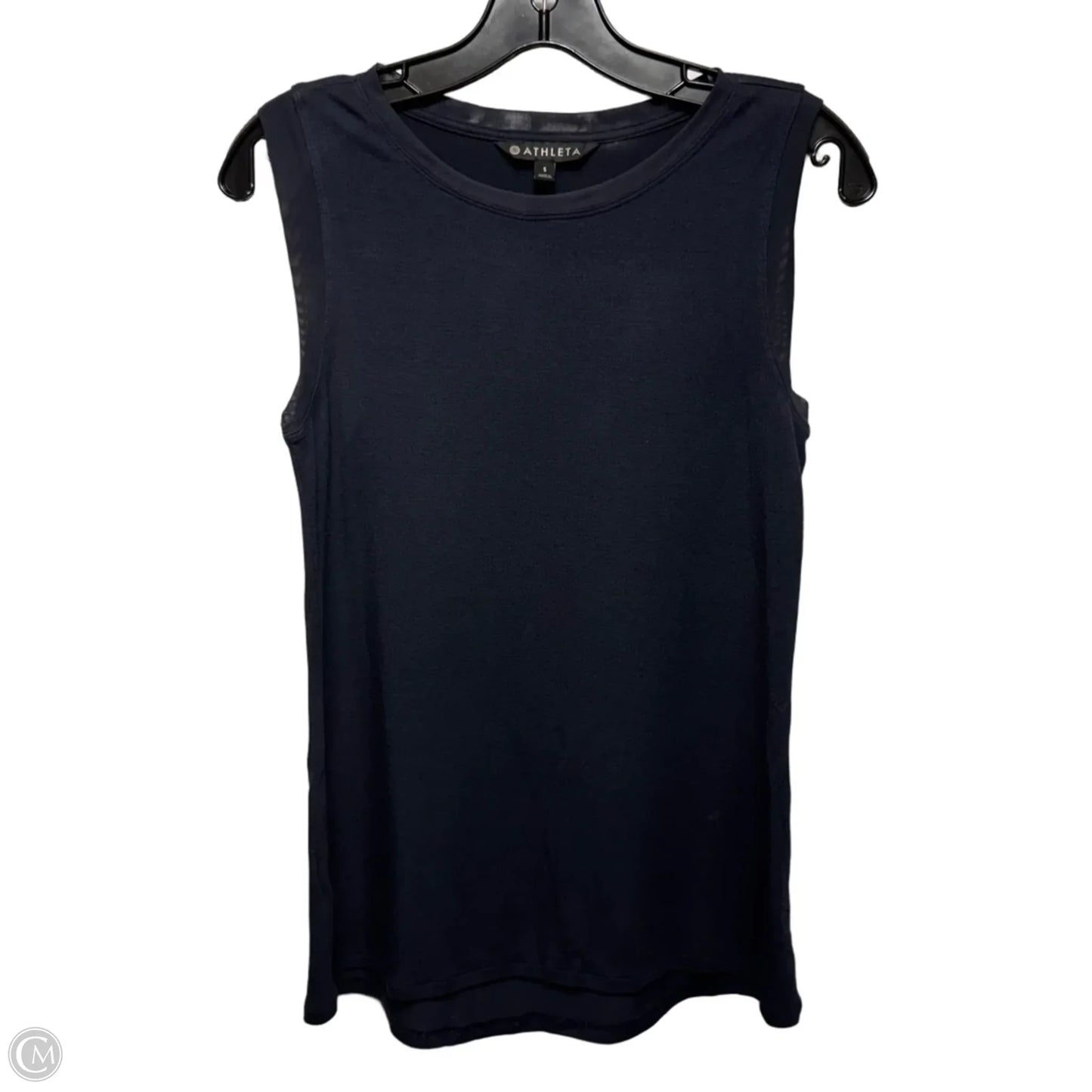 Mesh Trim Athletic Tank Top By Athleta In Navy, Size: S
