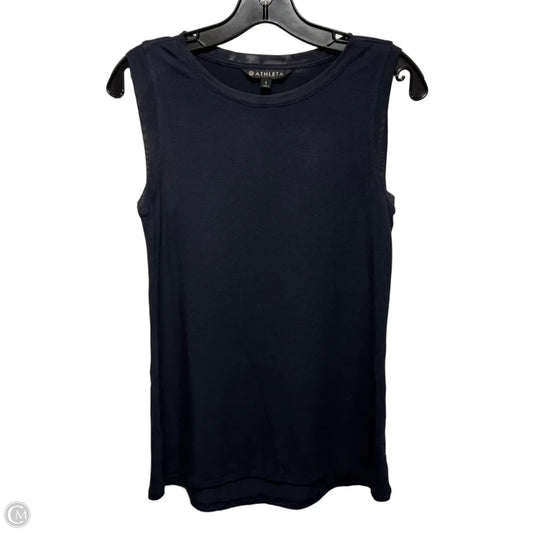 Mesh Trim Athletic Tank Top By Athleta In Navy, Size: S