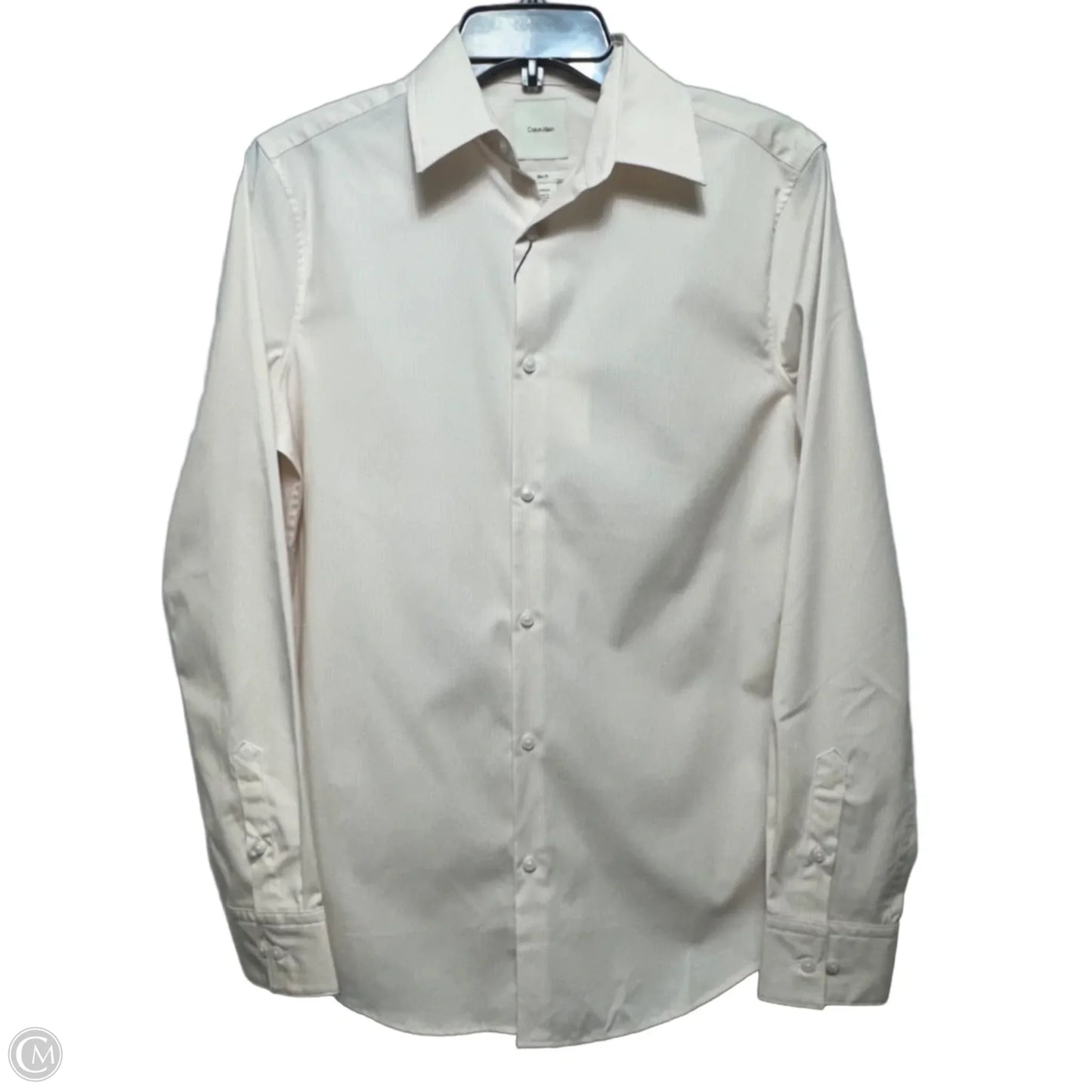 Top Long Sleeve By Calvin Klein In Striped Pattern, Size: Xs