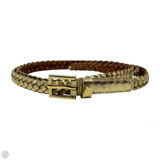 Metallic Woven Leather Belt Designer By Lilly Pulitzer, Size: Large