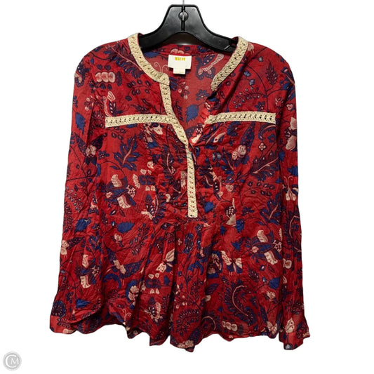 Top Long Sleeve By Maeve In Floral Print, Size: 4
