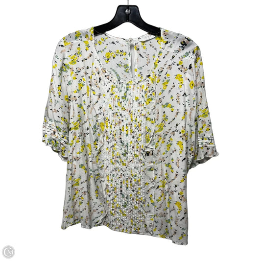 Top Short Sleeve By Lucky Brand In Floral Print, Size: Xl