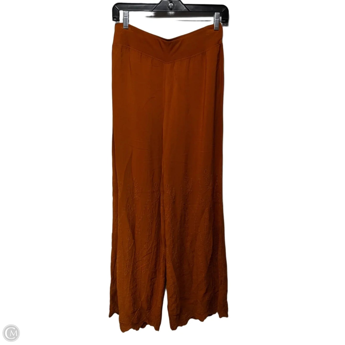 Embroidered Wide Leg Pants By Chicos Black Label In Brown, Size: 2
