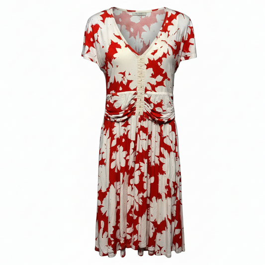 Summer Breeze Dress By Maeve In Cream & Orange, Size: S