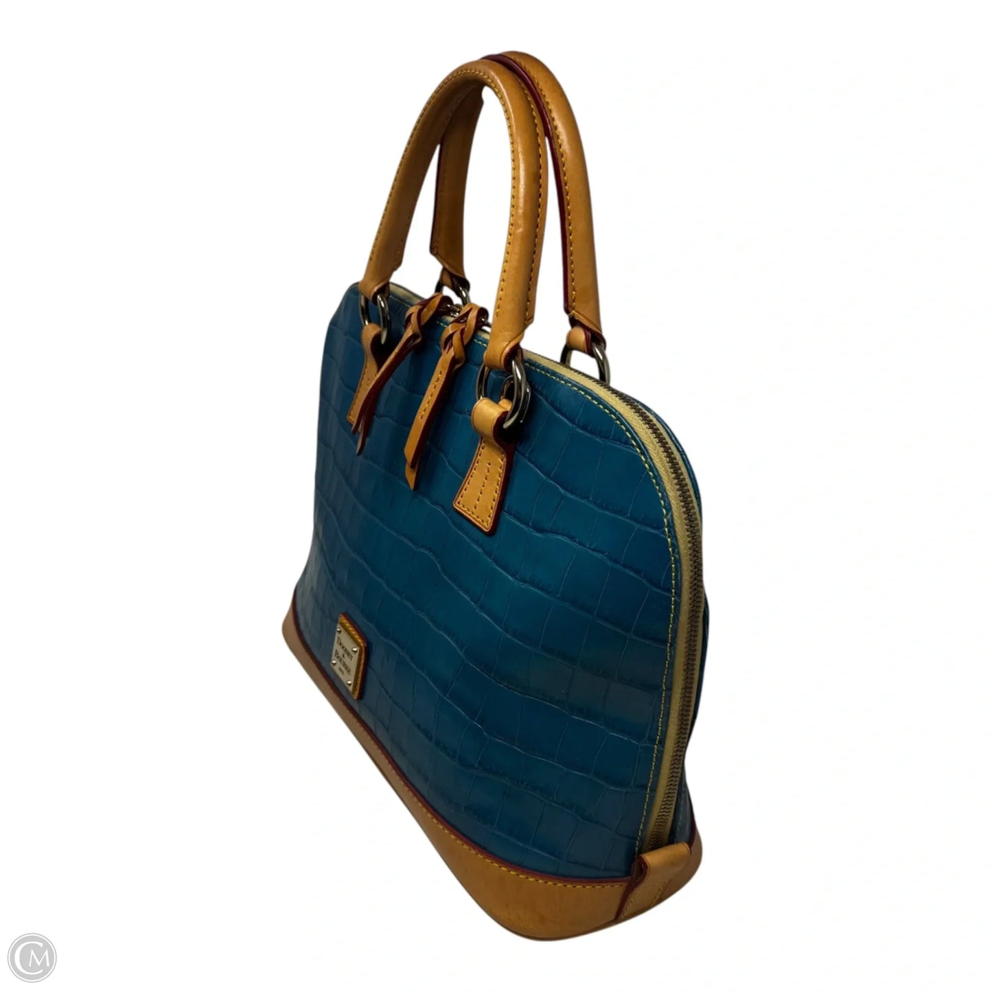 AS IS Zip Zip Croco Handbag Designer By Dooney And Bourke, Size: Medium