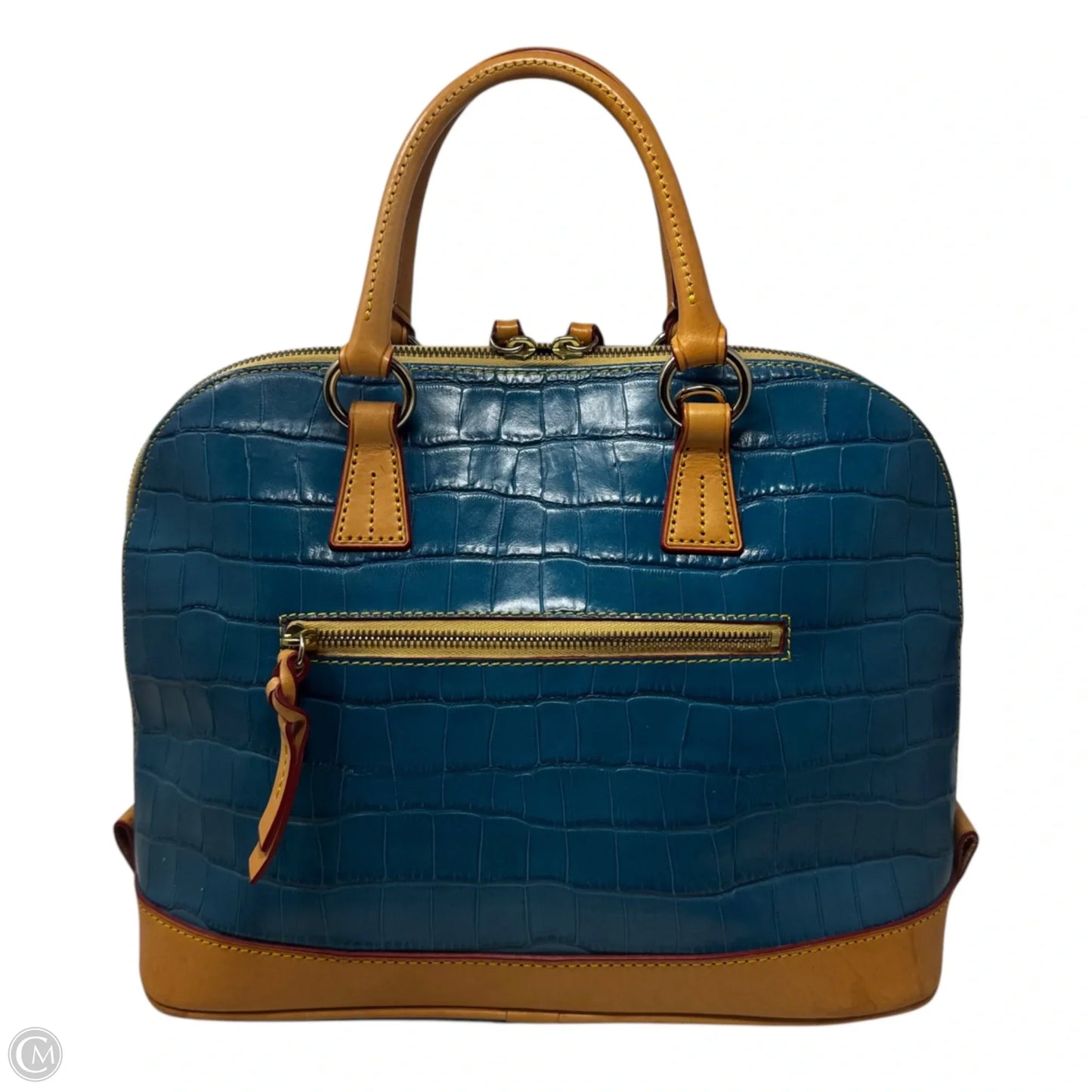 AS IS Zip Zip Croco Handbag Designer By Dooney And Bourke, Size: Medium