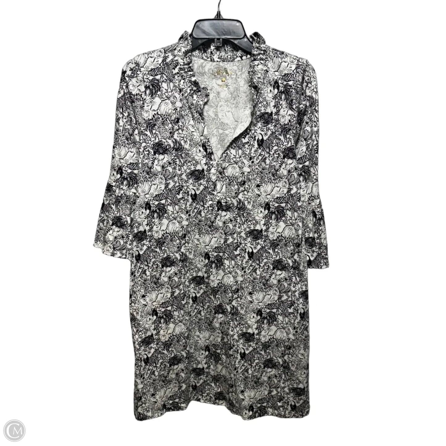 Dress Designer By Lilly Pulitzer In Black & White, Size: M