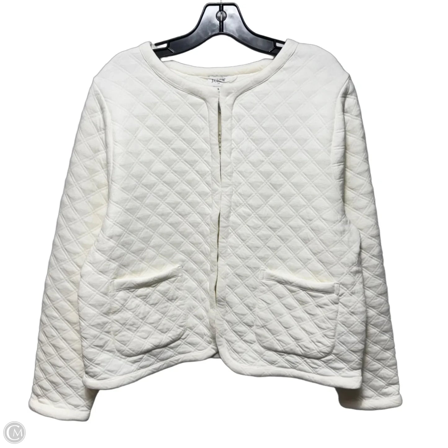 Quilted Jacket By J. Crew In Cream, Size: L
