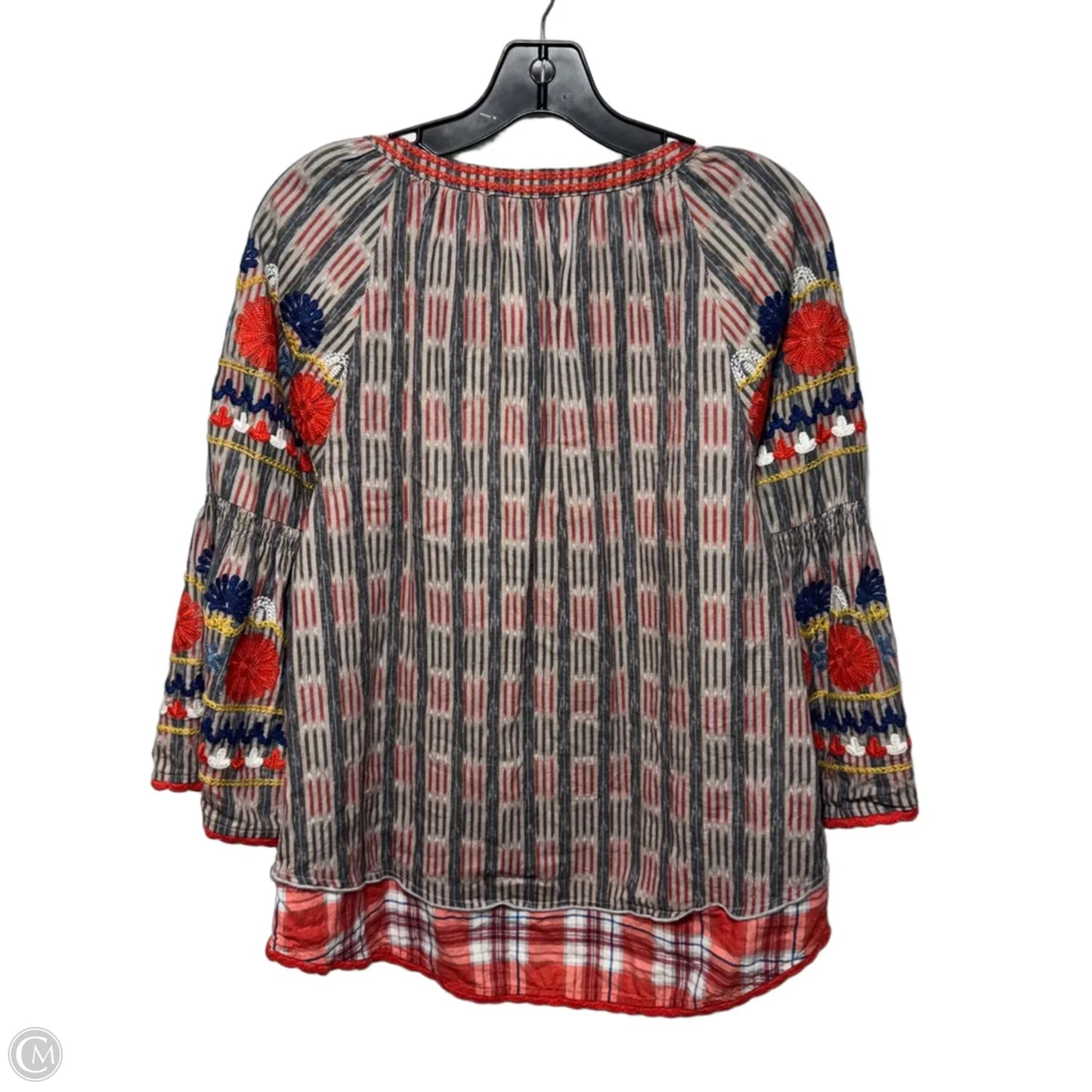 Top Long Sleeve By John Mark In Striped Pattern, Size: M