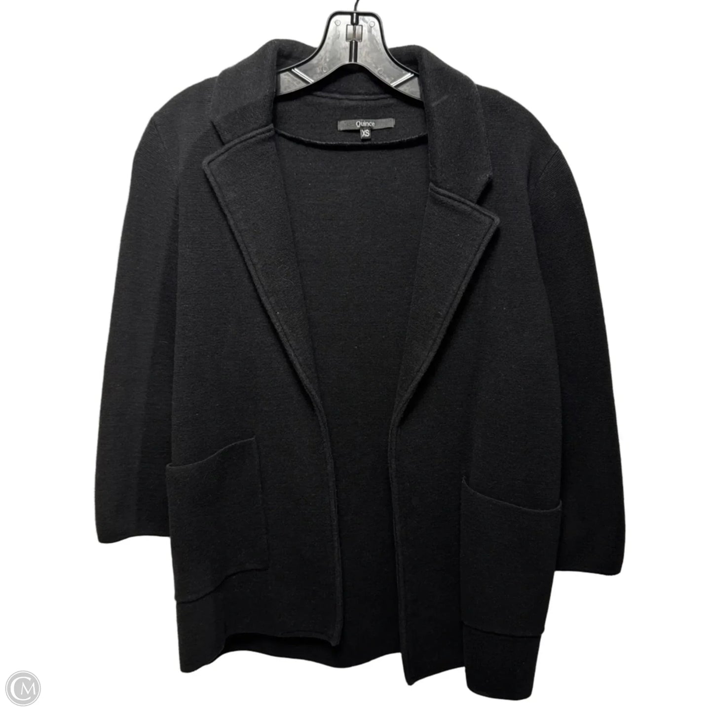 Cotton Knit Blazer By Quince In Black, Size: Xs