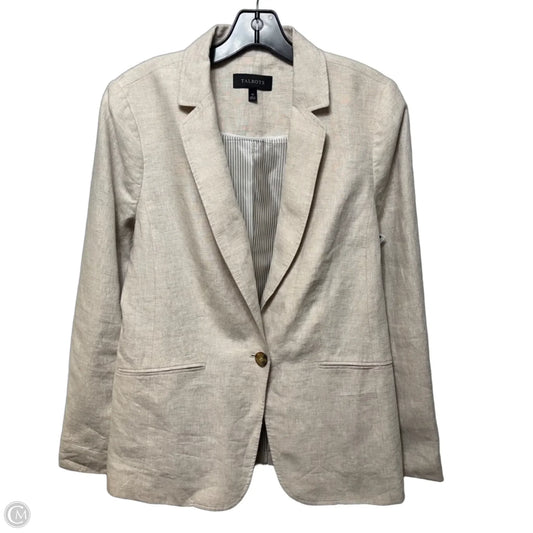 Linen Blazer By Talbots In Tan, Size: 10
