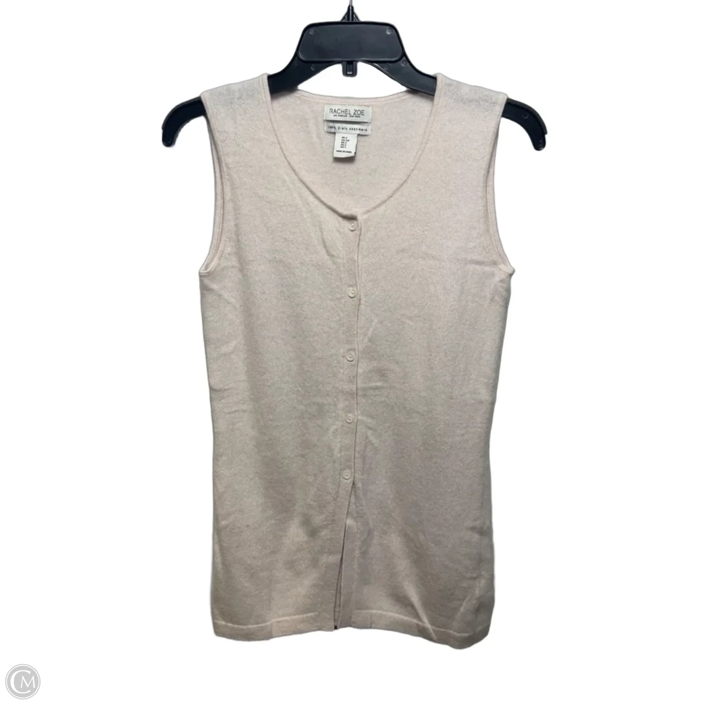 Sweater Vest Cardigan Cashmere By Rachel Zoe In Pink, Size: S