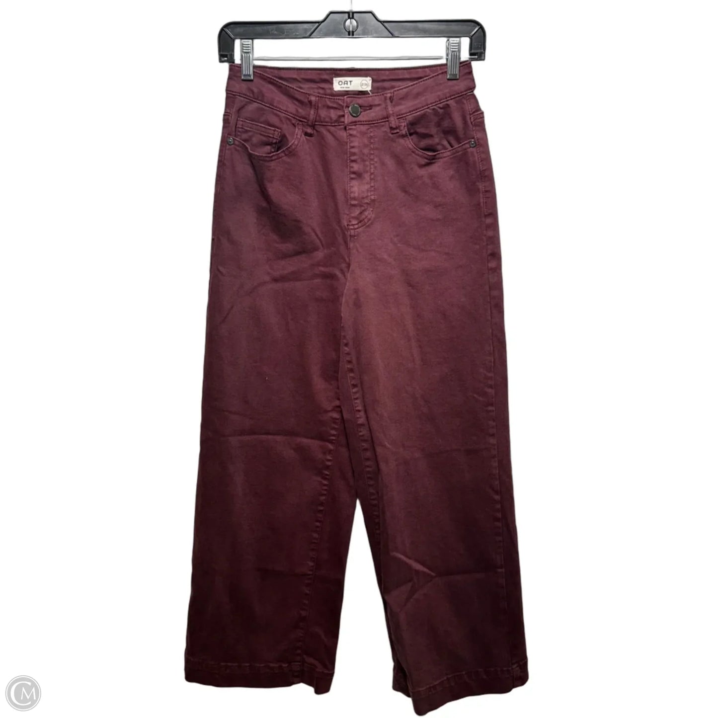 Jeans Wide Leg By Oat In Maroon, Size: 2/26
