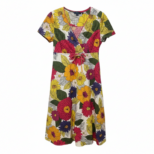 Dress Casual Midi By Boden In Floral Print, Size: 8
