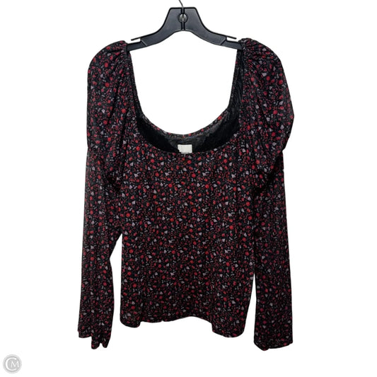 Top Long Sleeve By Maeve In Floral Print, Size: 3x