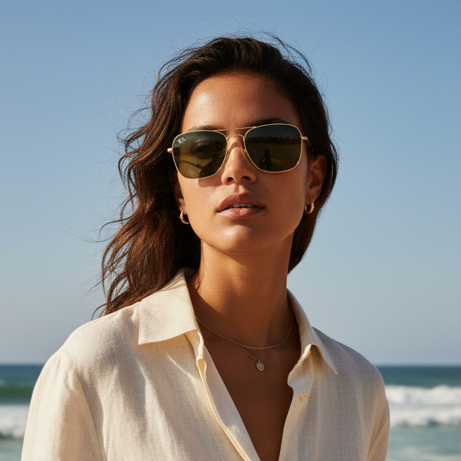 RB 3136 Caravan Sunglasses Designer By Ray Ban, Size: Small