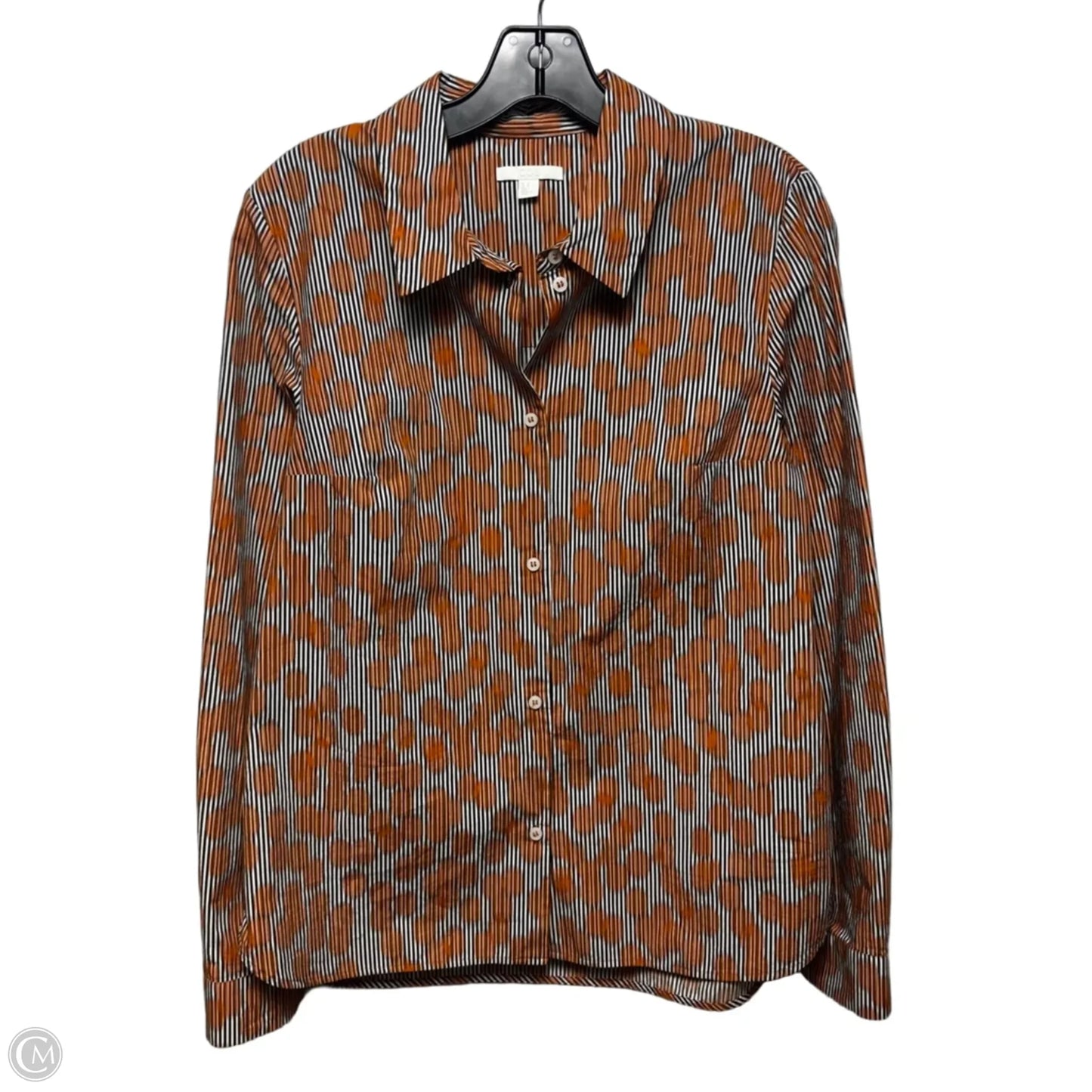 Top Long Sleeve By Cos In Black & Orange, Size: 10