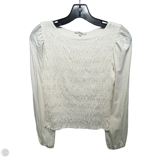 Top Long Sleeve By Madewell In Cream, Size: Xs