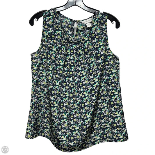 Top Sleeveless By Christopher And Banks In Floral Print, Size: M