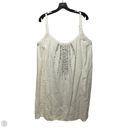 Linen Dress Casual Short By Eileen Fisher In Cream, Size: 2x